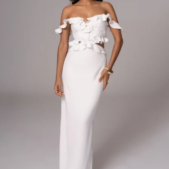 New JLUXLABEL Ivory Brighter Days Linen Maxi Dress - Picture 2 of 6